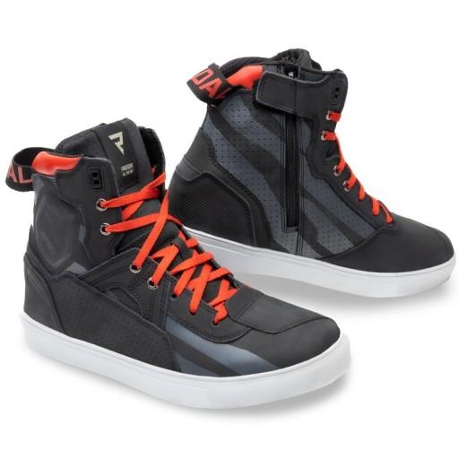 ЧОРНО-ЧЕРВОНЕ ШКІРЯНЕ ВЗУТТЯ REBELHORN VANDAL З ПРИНТОМ 36