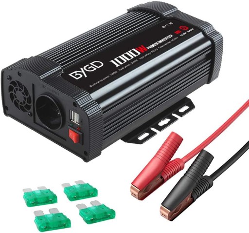 BYGD P1000U Автомобильный преобразователь напряжения 1000 Вт 12 В - 230 В