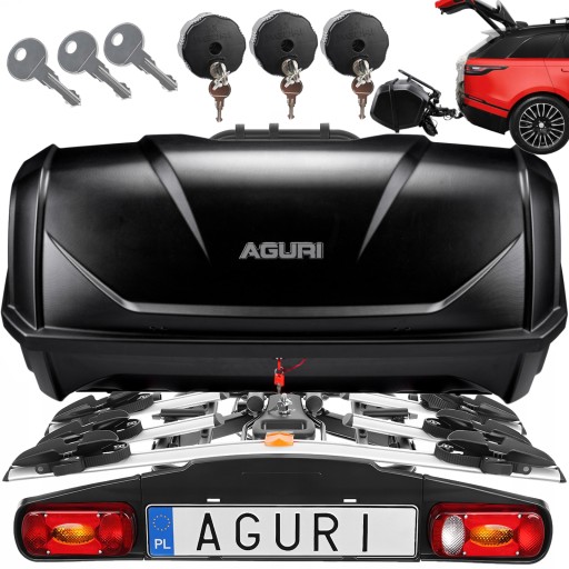 Aguri Active Bike КРЮЧОК ДЛЯ БАГАЖНИКА С 3 КОРОБКАМИ, серебристый, 340 л