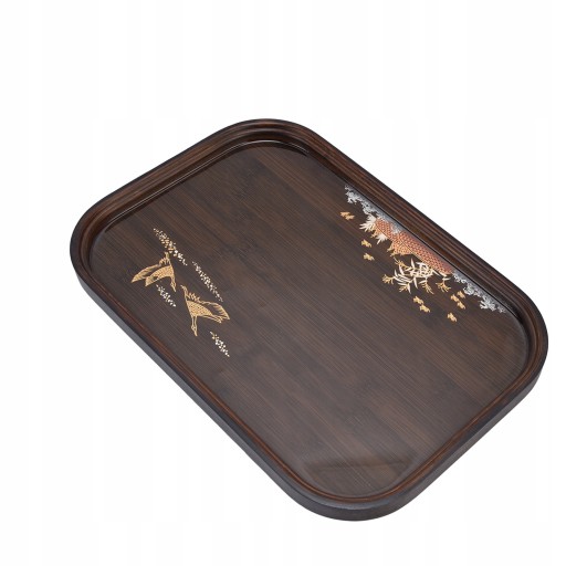 Бамбуковий піднос для чаю японський простий Роман