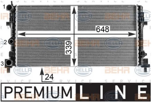 8MK 376 902-011 - Behr-Hella Рідинний радіатор Audi A1, VW Polo Ibiza