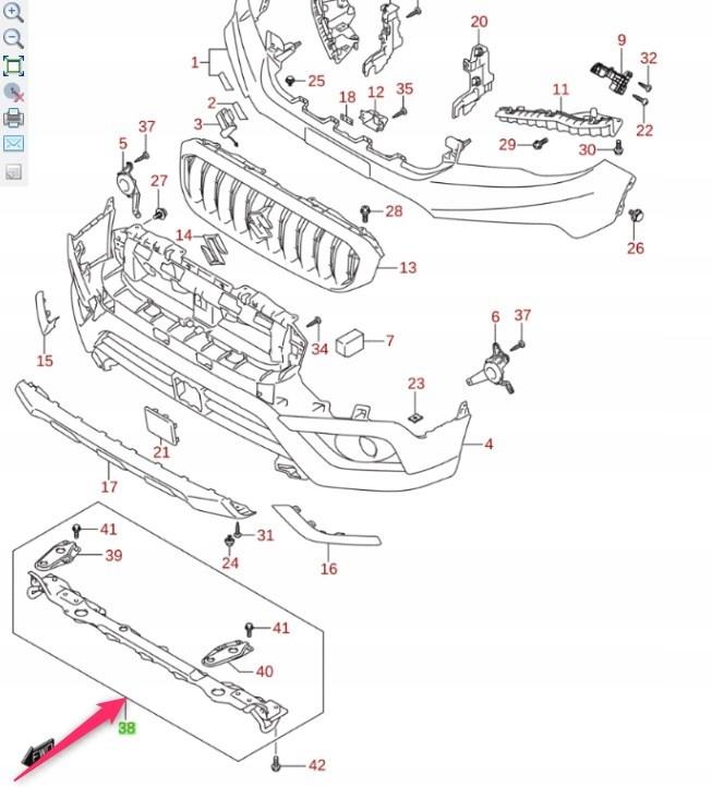 71100-55P01-000 - Нижняя Балка Крепления Радиатора Suzuki