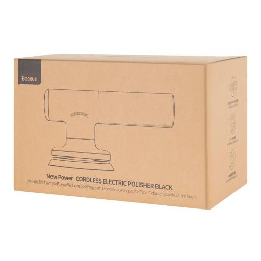 Беспроводная электрическая полировальная машинка для воска 30 Вт, черная