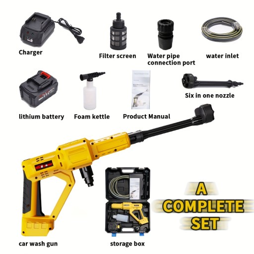 Безщіткова, бездротова, ручна мийка високого тиску