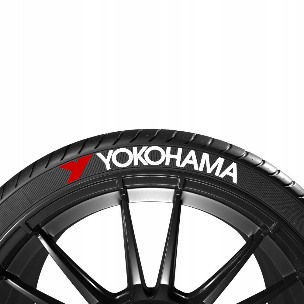 White inscriptions for Yokohama tires + LOGO (4 pieces)