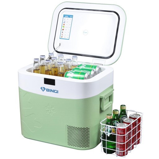 Электрический холодильник Bingi 22 л, автомобильный компрессор 12 В/24 В/220 В