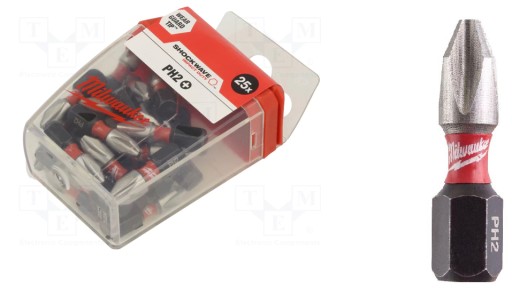 PH2x25mm Насадка для викрутки Shockwave 25шт 4932430853 Milwaukee