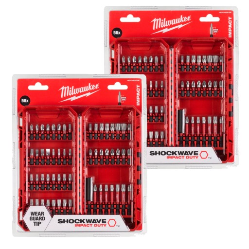 Ударные биты 56 шт. Very Durable MILWAUKEE + магнитный держатель НАБОР из 2 шт.