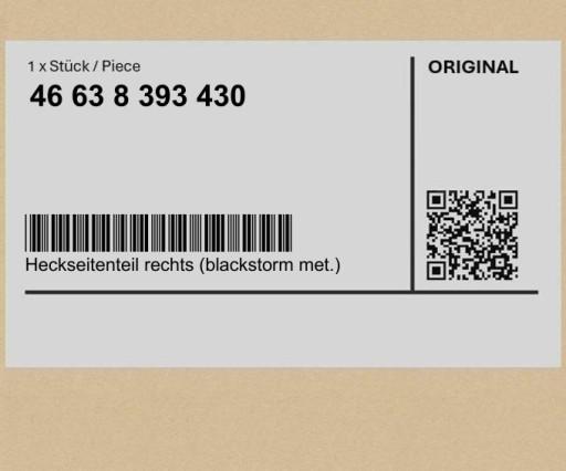 46638393430 8393430 - Задня права сторона (чорна буря мет.) BMW K61 K61