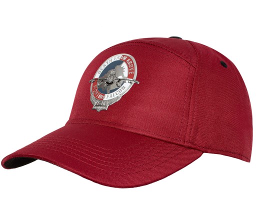 Бейсбольна кепка бордового кольору, бейсбольна кепка F-16 Fighting Falcon