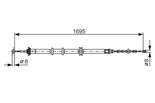 1 987 482 205 - Bosch 1 987 482 205 Трос стоянкового гальма