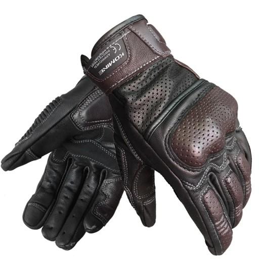 Коричневые мотоциклетные перчатки в стиле ретро, ​​размер L,