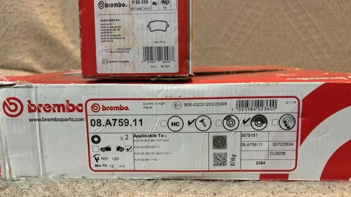 08.A759.11 - Brembo 08.A759.11 Тормозные диски + колодки Brembo P85099