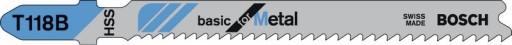 Полотно для лобзика по МЕТАЛЛУ 92мм 100 шт. Т118Б Бош