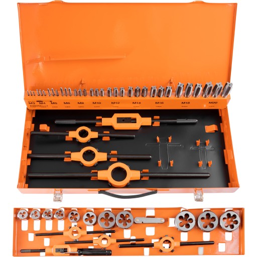 C9183 НАБІР МІТЧИКІВ ТА МАТРЕШ M3-M20 54 ЕЛЕМЕНТИ DIN 352, DIN 223