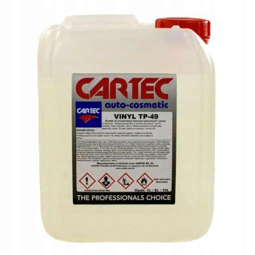 CARTEC VINYL TP-49 5L РЕЗИНОВАЯ ПЛАСТИКОВАЯ ЗАПРАВКА ДЛЯ ШИН