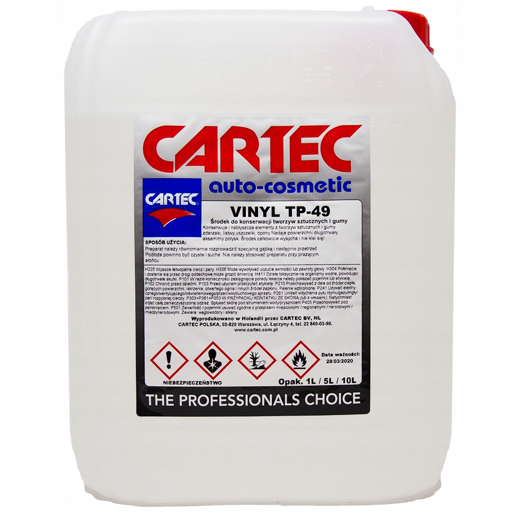 Cartec VINYL TP-49 5L ополаскивание резины, пластика