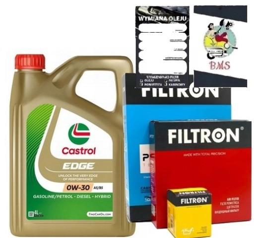 CASTROL 0w30 0W-30 EDGE A5/B5 TITANIUM FST 4L + КОМПЛЕКТ ФИЛЬТРОВ VOLVO FORD