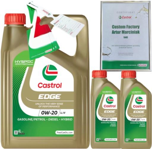CASTROL EDGE 0W20 LL IV 6L VW 508 00 / 509 00 PORSCHE C20 + ПІДВІСКА