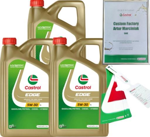 CASTROL EDGE 5W30 LL 15L TITANIUM FST LL-04 VW 504 00/ 507 00 + ПОДВЕСКА