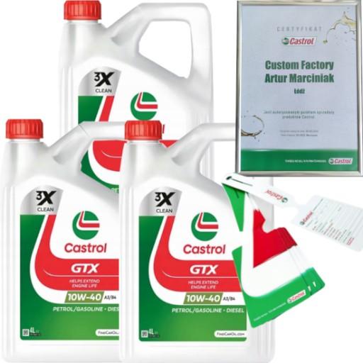 CASTROL GTX 10W40 A3/B4 RN0700 RN0710 VW 501 01 / 505 00 12L + ПОДВЕСКА