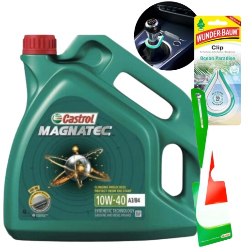 CASTROL MAGNATEC 10W40 A / B BENZ / ДИЗЕЛЬ НОВИНКА 4L + БЕЗКОШТОВНА ПІДВІСКА АРОМАТ