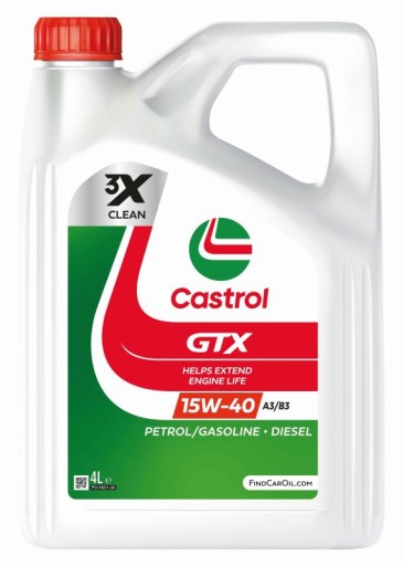 CASTROL масло CASTROL 15W40 4L GTX A3 / B4 SP