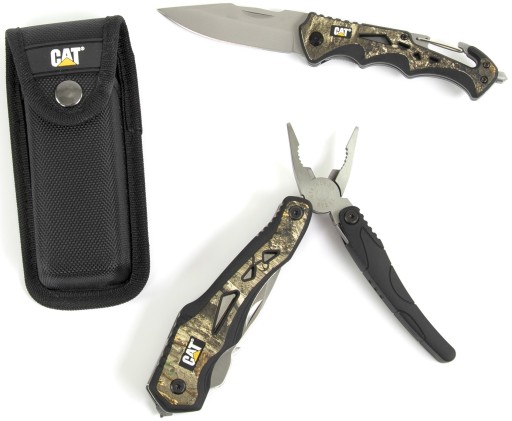Набор CAT из 2 многофункциональных инструментов Real Tree Camo 7 в 1 и ножа