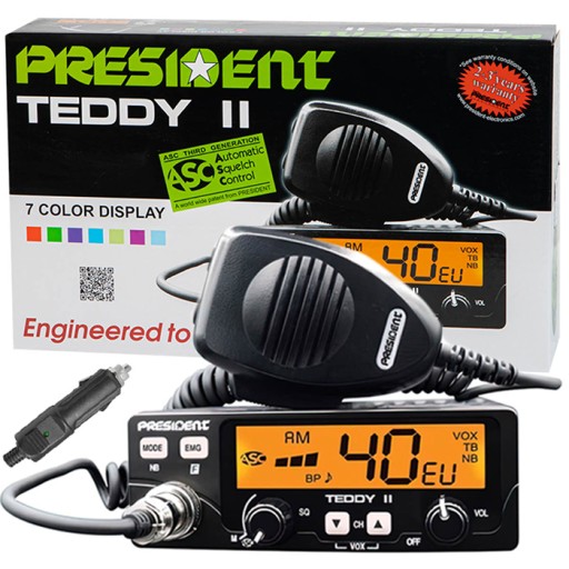 CB RADIO PRESIDENT TEDDY II ASC 7 цветов AM/FM