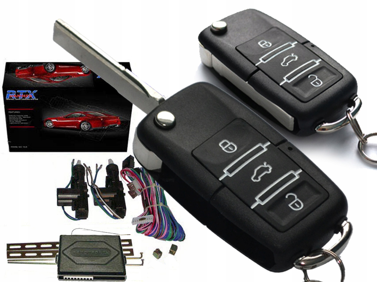 CL9S-4D - Центральный замок 2X пульт дистанционного управления переключатель логотип RTX CL9S 2D