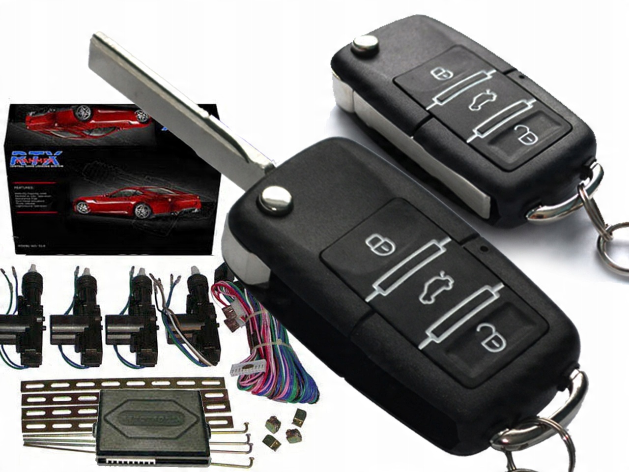 CL9S-4D - Центральный замок 2X пульт дистанционного управления переключатель логотип RTX CL9S 4D