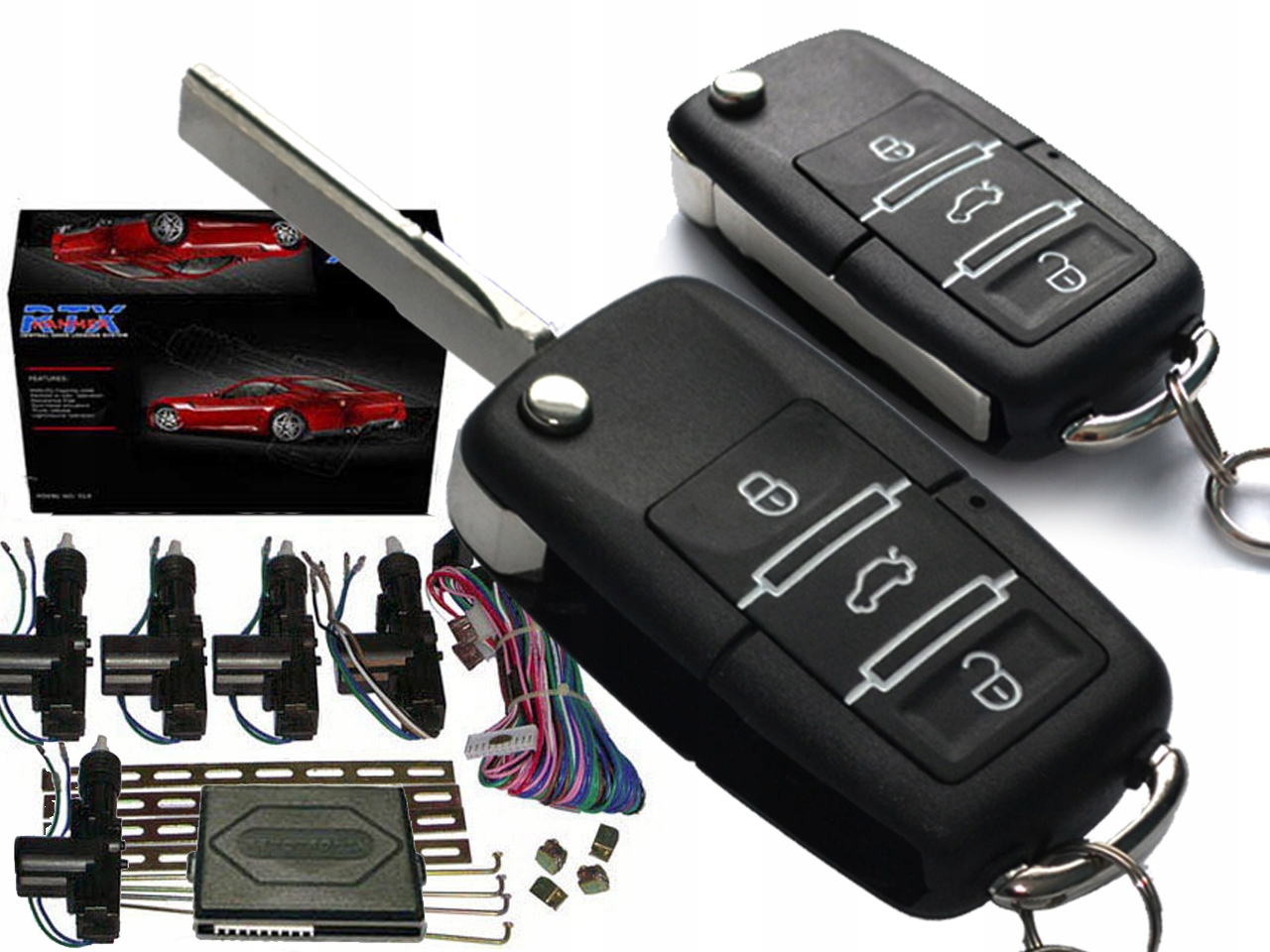 CL9S-5D - Центральный замок 2X пульт дистанционного управления переключатель логотип RTX CL9S 5D