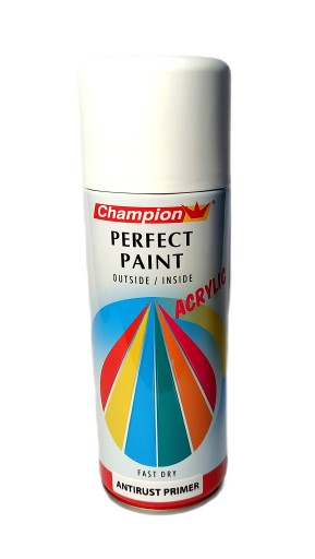 CHAMPION PRIMER PAINT WHITE SPRAY 400ml PRIMER 12x