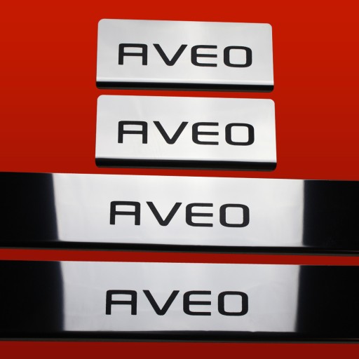 CHEVROLET AVEO Накладки на пороги з нержавіючої сталі 304, глянцеве покриття