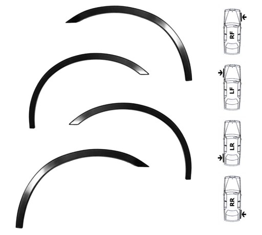 3221 - CHEVROLET LACETTI накладки на крыло 4 шт.
