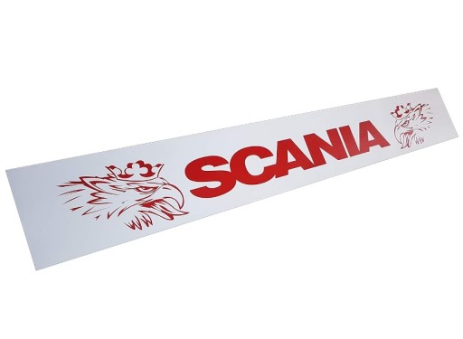 Брызговик ФАРТУХ SCANIA TRAILERS WHITE - RED 240x35 см