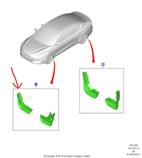 КРЫЛЬЯ ПЕРЕДНИЕ FORD FOCUS Mk4 2019-