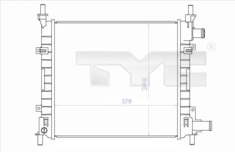 710-0043 - RADIATOR 710-0043 TYC 710-0043 TYC 710-0043 Радіатор, система охолодження