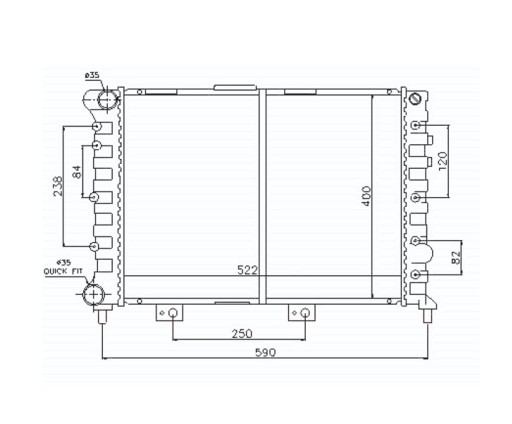 РАДИАТОР ALFA ROMEO 156 10.97- 60651919