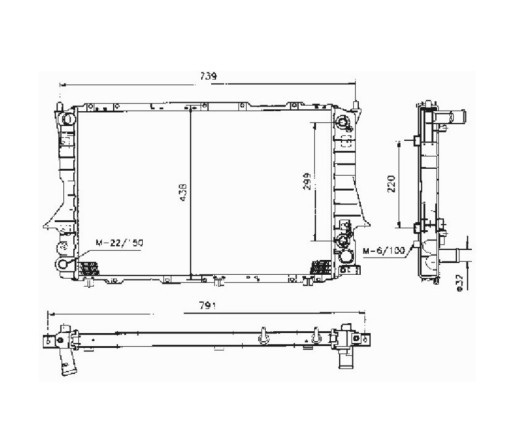 РАДІАТОР AUDI 100 C4 91- 4A0121251K НОВИЙ