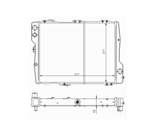 855121251F - РАДИАТОР AUDI 80 B4 09.91- 855121251F НОВЫЙ