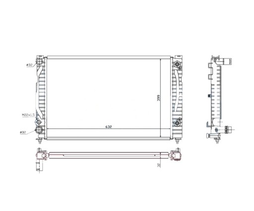 8D0.121.251.C - РАДІАТОР AUDI A4 B5 94- 8D0121251C НОВ