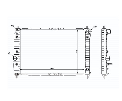 Радиатор chevrolet aveo/kalos t200 2003- 96443476