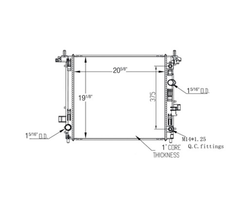 Радіатор chevrolet camaro 16- 23452329