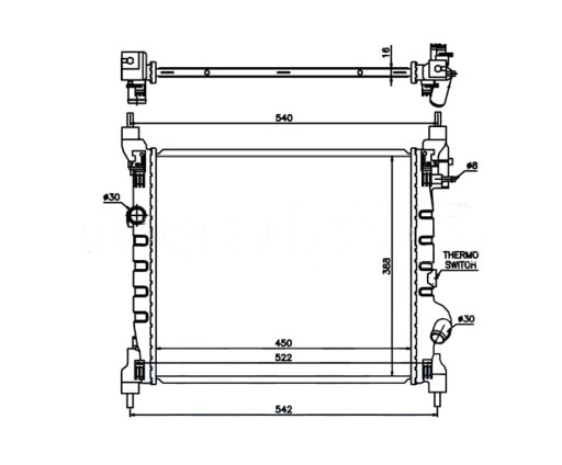 РАДІАТОР CHEVROLET SPARK M300 10- 96676341