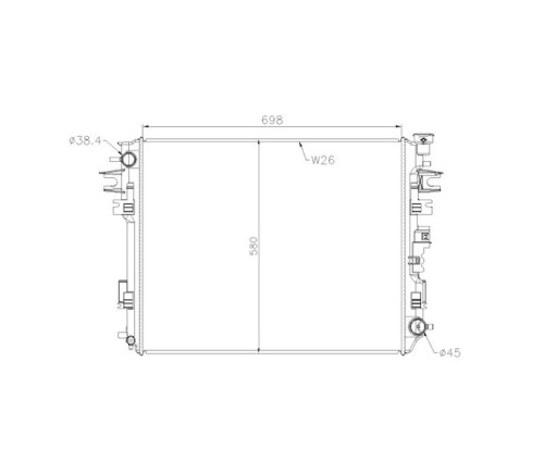 55056858AB - РАДИАТОР DODGE RAM 13- 55056858AB НОВЫЙ