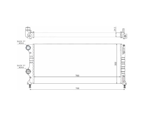 РАДІАТОР FIAT DOBLO 01- 46807378