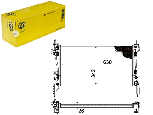 8MK 376 754-561 - РАДІАТОР FIAT QUBO 1.3D MULTI HELLA