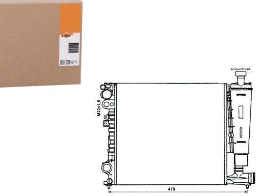 NRF58959/RS7 - РАДИАТОР FIAT SCUDO 1.6-2.0 96- NRF