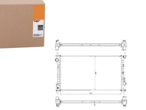 NRF54756(HQ) - Радиатор ford connect 1.8 1.8tdci 02-13 nrf